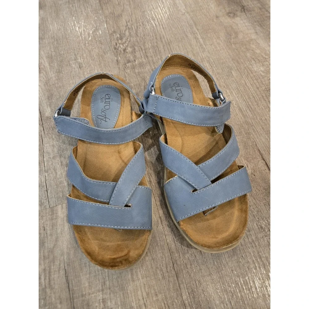 eurosoft sandals size 6m Blue Strappy‎